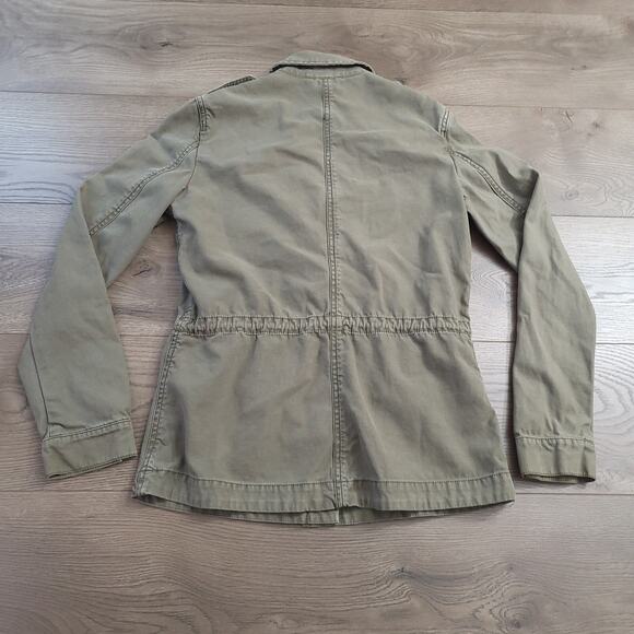 H&M Jacket Women 6 Green Military Army Button Front Casual Coat Gorpcore Outdoor - Picture 7 of 8